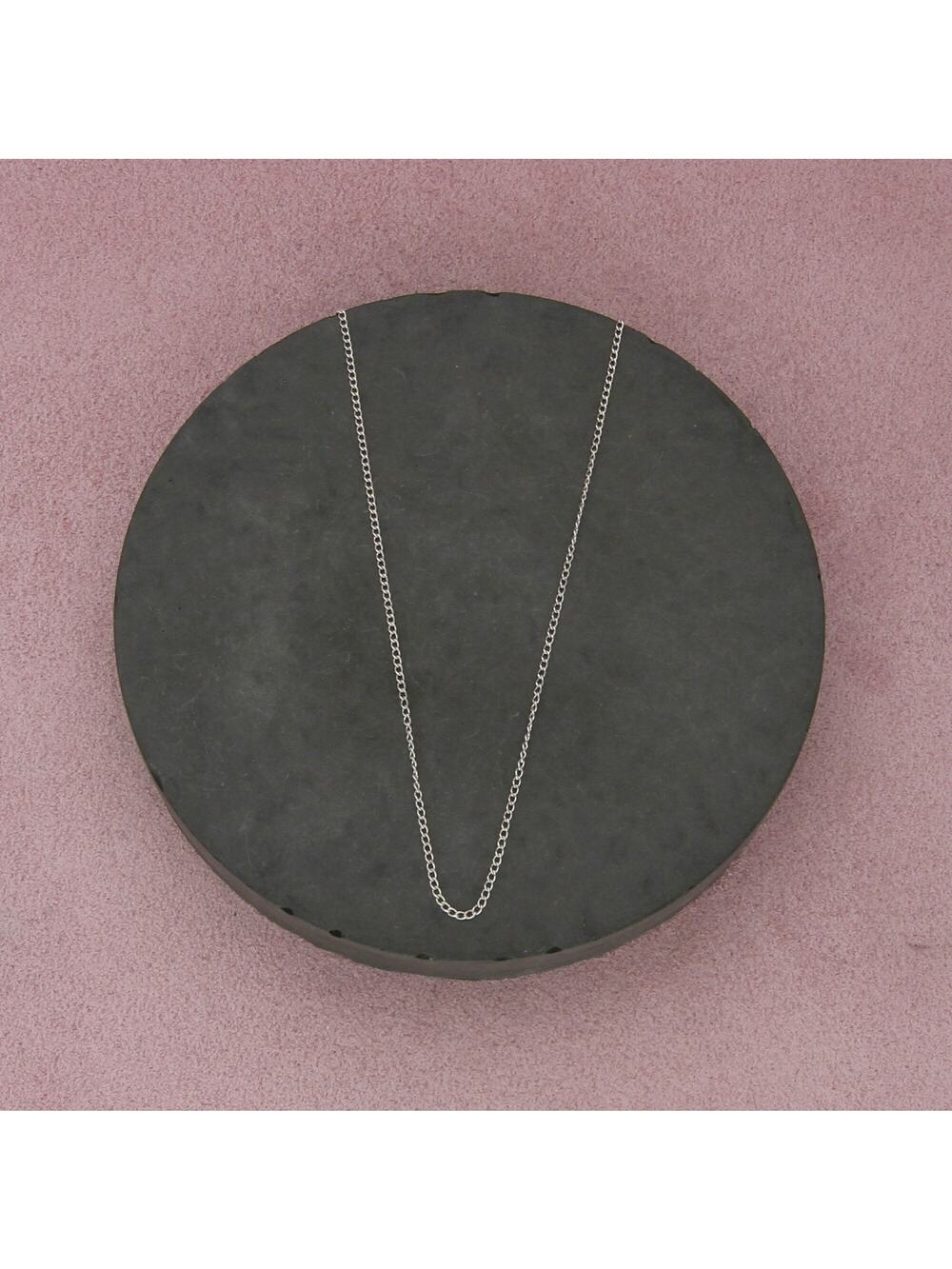 sterling silver 1mm curb chain necklace size 18in